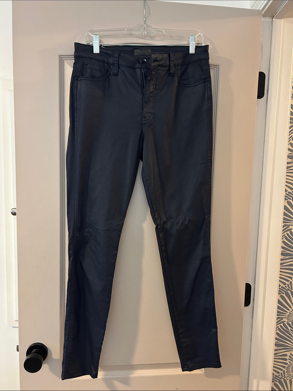 Kut from the Kloth Navy Coated Skinny Jeans